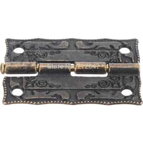 35*22 CM 10Pcs Mini Vintage Antique Carbinet Drawer Hinge Wooden Furniture Jewelry Gift Box Brass Hinge Furniture Hinge