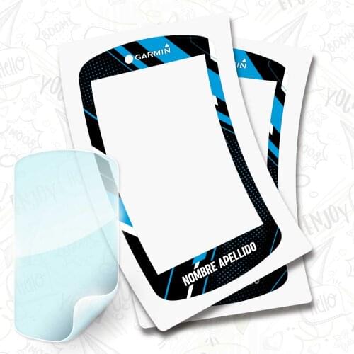Spain flag type stickers for GARMIN 1030 + BTT, customizable hydrogel PROTECTOR, 2 pcs