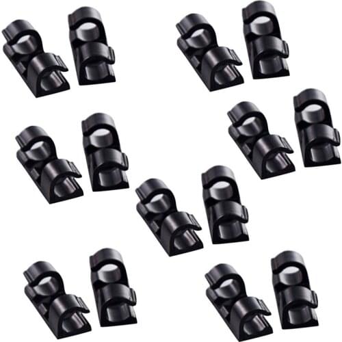20 Pcs Cable Winder Home Office Organizer Stationary Wire Storage Charger Cable Holder Clips Desk Set Supplies