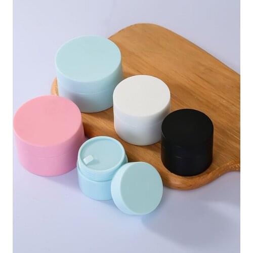 50pcs 5g 15g 20g 30g 50g Cosmetics Jar Box Makeup Cream Nail Art Cosmetic Bead Storage Pot Container Round Bottle Plastic Case