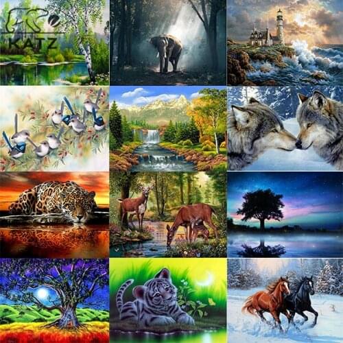 Tiger Animal Diamond Painting Leopard Portrait Embroidery Crossing Diy Diamond Mosaic Art Gift Cross Stitch Home Decoration