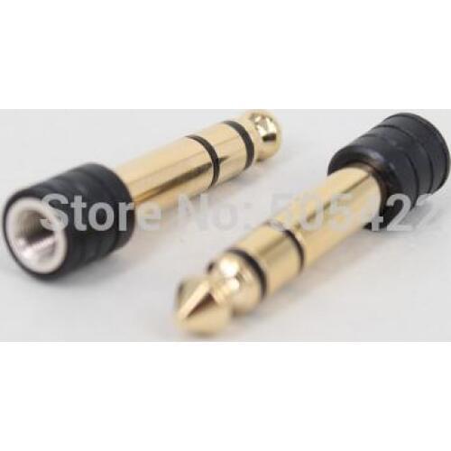 6.35mm Male to 3.5mm Female Audio Adapter with Screw thread Adapter Converter