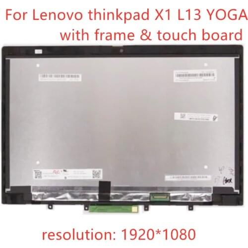 Free shipping 13.3'' L13 Yoga Assembly replace For Lenovo ThinkPad L13 S2 2020 Flex 11 L13M6P61 L13S6P61 Lcd Panel Touch Screen