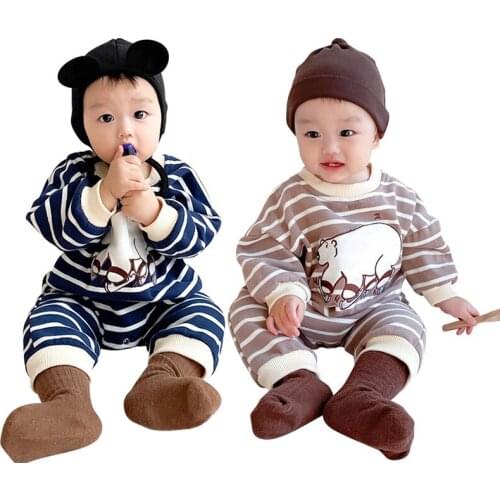 Bobora Baby Boy Girl Jumpsuit Long Sleeve One-Piece Clothes Tie Dye Print Spring Fall Romper Onesies Bodysuit
