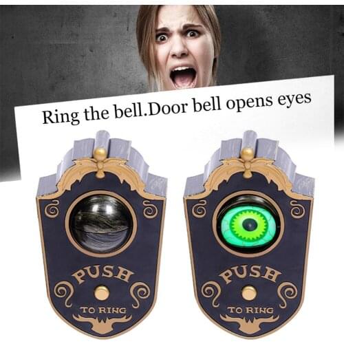 Halloween Decorations Animated Eyeball One-eyed Doorbell Push With Spooky Sounds Glowing Eyeballs Doorbell Для Дома Decoración
