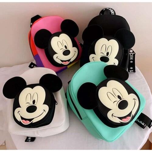 Disney childrens bag Mickey Mouse childrens Bacpack spring Autumn Mickey Minnie Mouse pattern backpack Kids Gifts
