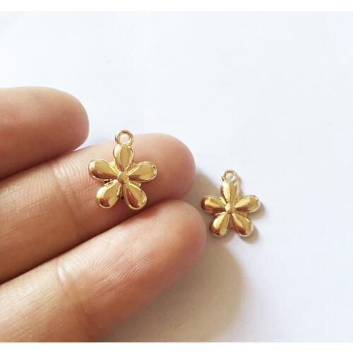 Eruifa 12mm Flower Wholesell 20pcs per bag necklace,earring bracelet jewelry DIY handmade 2 colors