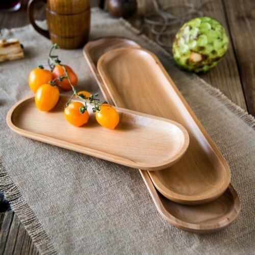 European beech long oval bread plate melon sushi dish fruit snack box compote creative new years wedding 51*11cm