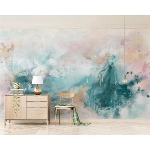 Beibehang Custom mural new abstract texture elk landscape color spring decoration painting TV sofa background wall 3d wallpaper