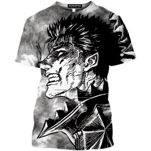 Berserker Guts Casca Manga T Shirt Men 3D Print T-Shirts Women Summer Tshirt Harajuku Casual Hip Hop Tee Tops Shirts