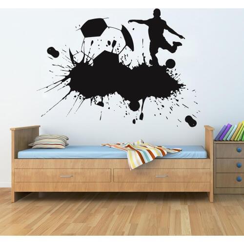 Football Vinyl Decal Soccer Sports Fan Kids Boys Room Garage Decor Wall Stickers Home Decoration Unique Gift Wall Tattoo P209