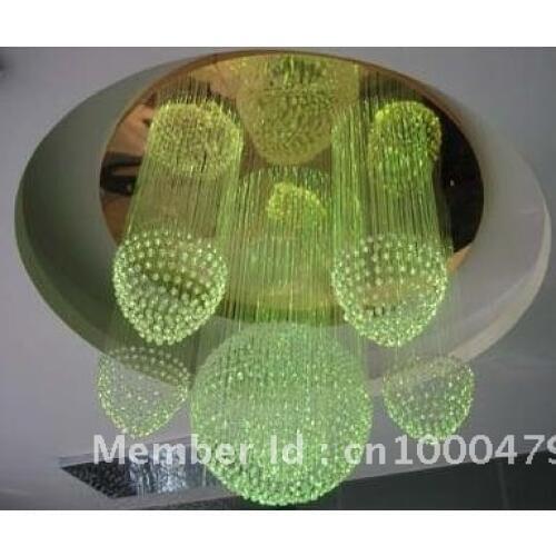 Customized PMMA optic fiber chandelier for hotel or hall , 13 color and dimming , 20 changes modes