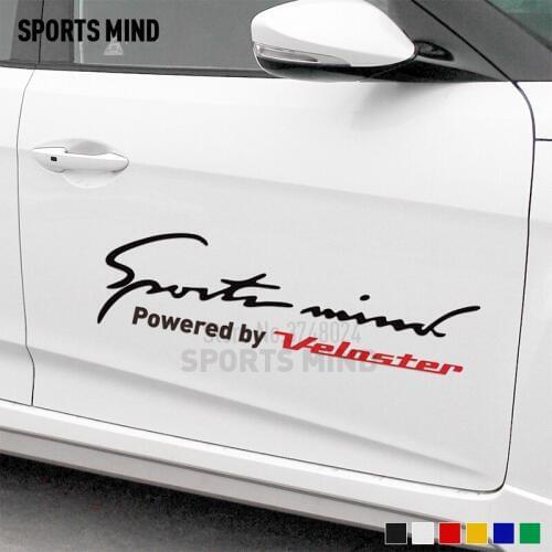 2 Pieces Customizable Sports Automobiles Car Sticker Decal Car Styling For Hyundai Veloster Turbo Sticker For Car Accessories