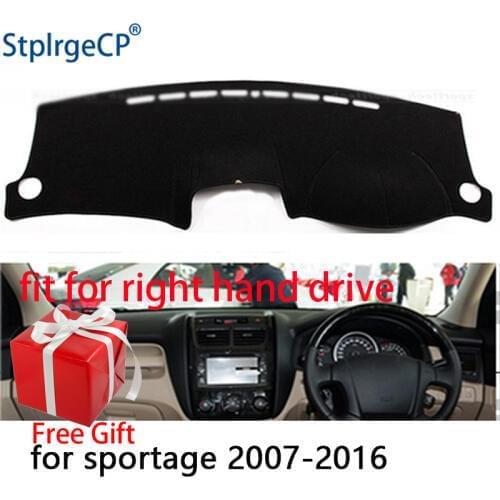 Car Dashboard Cover Mat for kia sportage 2007-2016 Right Hand Drive Dashmat Pad Dash Mat Covers Dashboard Accessories