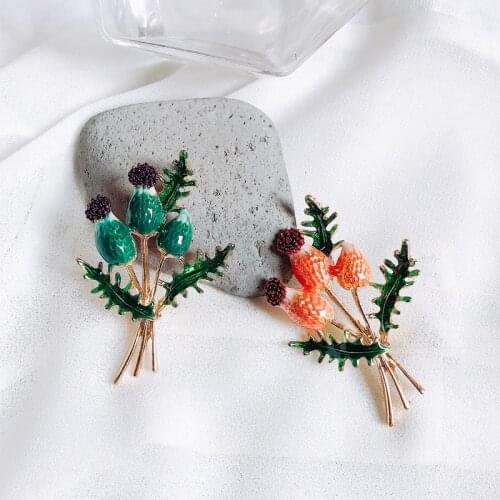 Muylinda Enamel Flower Brooch Pin Dandelion Flower Cactus Brooches For Women Pins Scarf Clip Jewelry Broach Bouquet