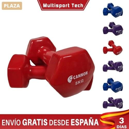 CANNON Set of 2 weights vinyl 0,5 - 5Kg Set gym dumplings, musculation, training. Fitness Material men and women
