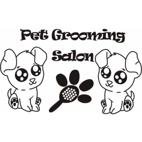 Dog Grooming Salon Pet Shop Sticker Decal Posters Vinyl Wall Art Decals Parede Decor Mural Pet Shop Sticker
