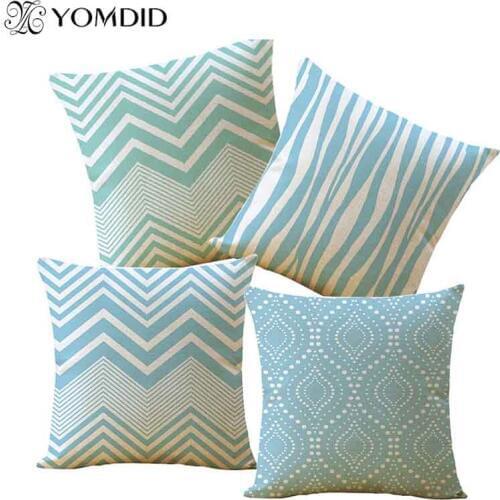 Cushion Cover Geometry Pillow Cover Decoration Throw Pillow Covers 45*45CM Cotton Linen Customized cojines decorativos para sofa