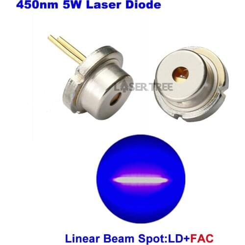 450nm 5W, high power blue laser diode,with FAC, compressed spot technology, linear beam spot