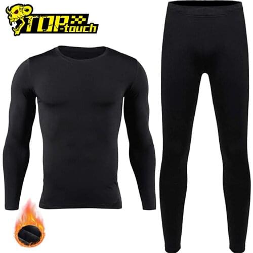 New Men Fleece Thermal Outdoor Sport Underwear Motorcycle Skiing Winter Warm Base Layers Tight Long Johns Shirt Motorcycle