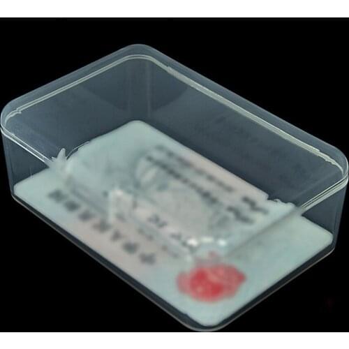 Plastic Transparent With Lid Storage Box Small Item Cards Jewelry Container Case
