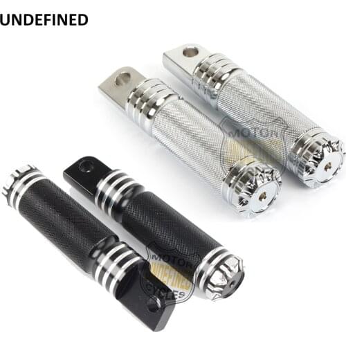 Motorcycle Footpegs Black CNC Burst Rear Front Foot Peg Footrest For Harley Touring Street Glide Road King Dyna Fatboy V-Rod FXS