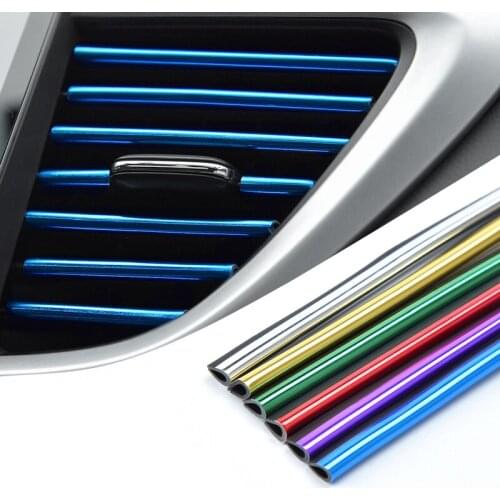 Car Interior Moulding Strips Air Vent Decoration Strip For Volkswagen Tiguan Golf 5 6 POLO Passat B5 B6 MK5 MK6