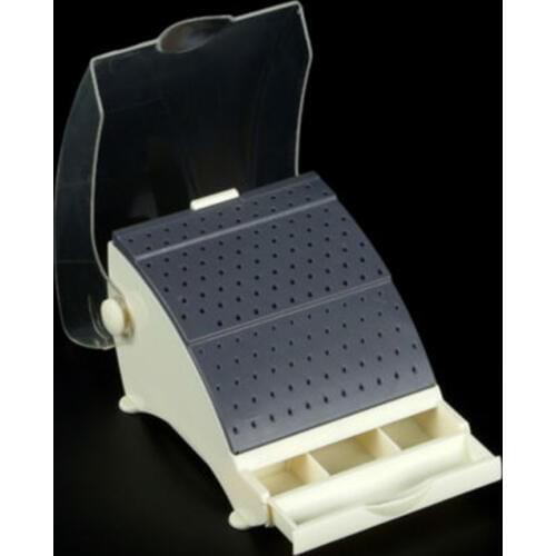 Dental Bur Block / Holder / Station with Pull out Drawer - Holds 142 Burs (87 FG/RA AND 55 FG)