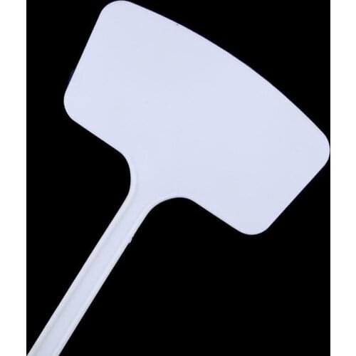 T-type Flower Tag White Plant Label 10Pcs/set Marker Stick Plastic Reusable