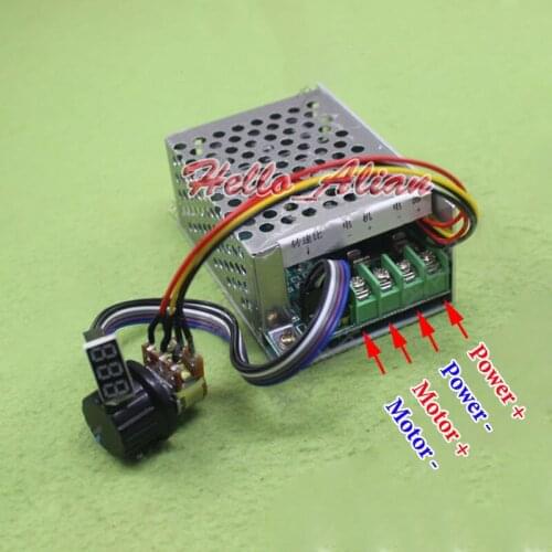 DC 6V-60V 12V 24V 48V 60V 30A PWM DC Motor Speed Controller 0-100% Speed Regulator Tape Switch LED Display High Power