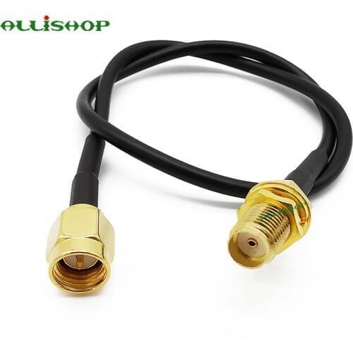 ALLiSHOP 0-3Ghz pigtail SMA male brooches plug to SMA female socket jack low loss RG174 cable for GPS, FPV Antenna, GSM, GPRS