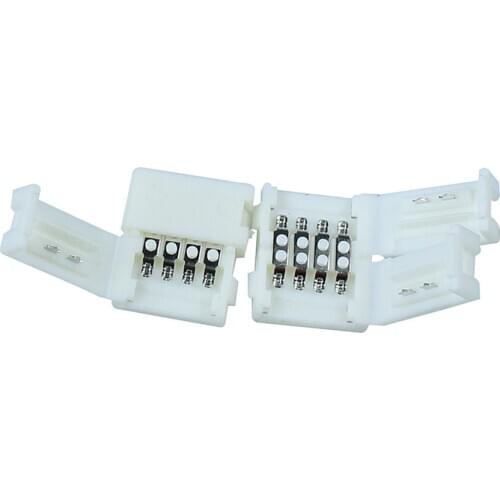 20pcs RGB LED Strip Connector 4pin 10mm LED Strip connectors PCB board wire connection for 5050 RGB color strip