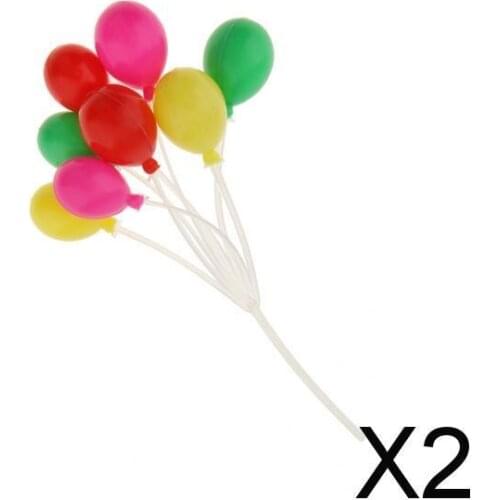 2x1/12 Scale Dollhouse Miniature Colorful Oval Shaped Balloons Home Decor