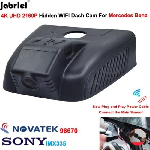 4K 2160P Plug And Play Wifi Car DVR Dash Cam Cameras Video Recorder for Mercedes Benz A Class w177 A180 A200 A220 2019 2020 2021