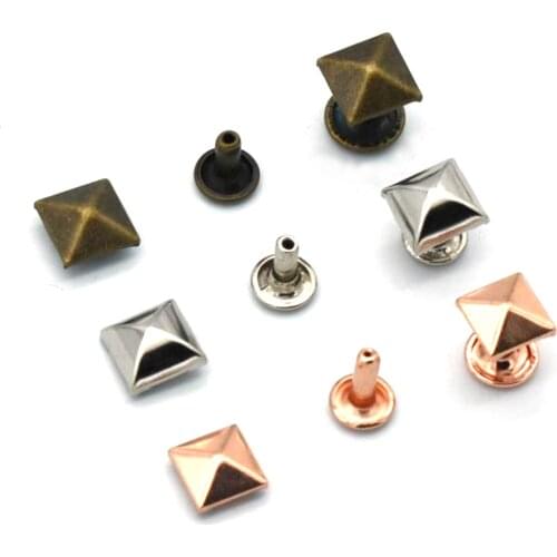 Double Round Head Rivet Metal Double Hat Rivet Quick Orange for DIY Sewing Accessories Wallet Handbag Jeans Belt Leather 50pcs