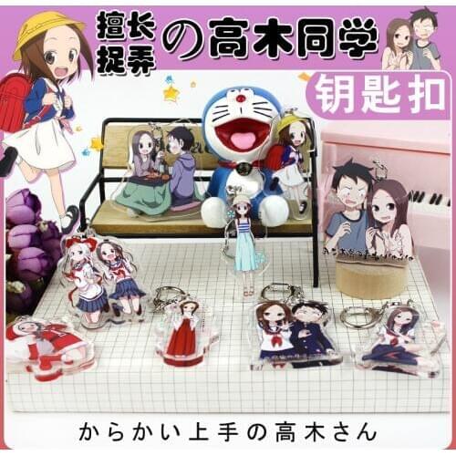 Anime Teasing Master Takagi-san Takagi Nishikata Acrylic Doubleside keychain keyrings
