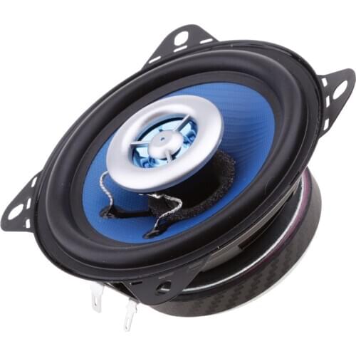Pair Car Audio HIFI Coaxial Speakers Stereo 88dB 80W 2 Way Blue and Black