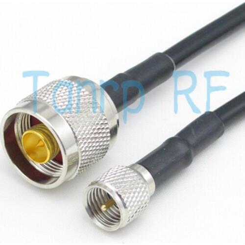 Free shipping! 200CM RF Pigtail coaxial jumper cable 6FEET 2M RG58 extension cable MINI UHF male to N male plug connector