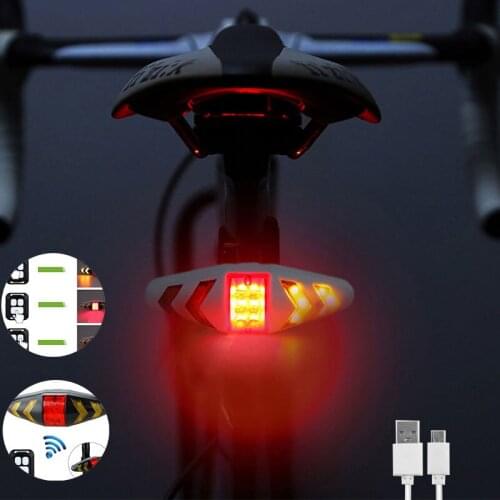 Wireless Remote Mountain Bike Taillight Flashing Headlight Road Cycling Bicycle Turn Signal Light