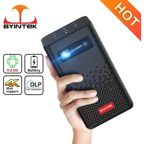 BYINTEK P20 Mini Portable Pico Android 1080P LED Home Theater DLP Projector 4K Beamer for Party Mobile Smartphone Cinema