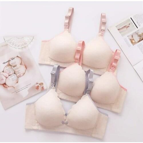Maternity Bra Wire Free Front Closure Breastfeeding Nursing Bra Pregnant Women Sleeping Bras Soutien Underwear Breastfeeding
