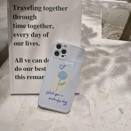 Phone case mobile shell for iphone11 XR XS 7/8/SE 2020 11pro Xs 7p/8plus X/Xs 12 12pro/max 12mini ins simple flowers