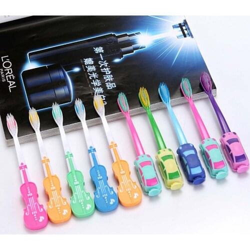 3pcs Children Cartoon Car Toothbrush Baby Girls Boys Deciduous Tooth Training Brush Kids Teeth Cleaning Super Soft Baby Device