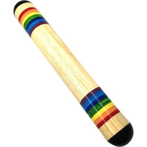 Kids Rainstick Instrument Wooden Instrument Single Ring Tube Percussion Instrument Rhythm Musical Toys Gift for Preschoo