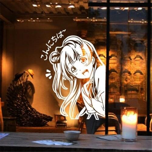 Cartoon Little bird wall sticker cartoon anime girl removable wall paper bedroom dormitory baby decoration sticker painting