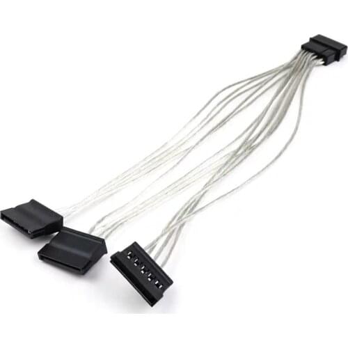 4 Pin Male to sata Female Power Supply Adapte cable CPU extension cord Tinned copper wire Support high-power graphics card