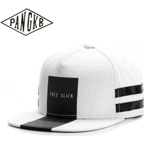PANGKB Brand BL TRES SLICK CAP white hip hop snapback hat for men women adult outdoor casual dress summer sun baseball cap bone
