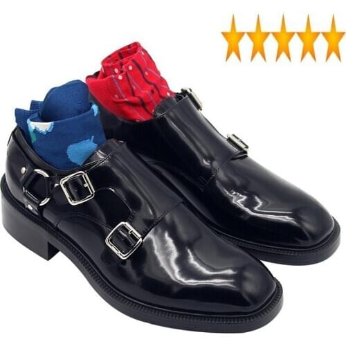 Size Classic Monk Double Plus Buckle Straps Cow Leather Men Brand Business Formal Male Wedding Shoes Sapato Social