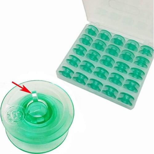 Box of 25pcs Green Bobbins #4125615-45#4123078-G for Viking Designer Platinum Lily Series