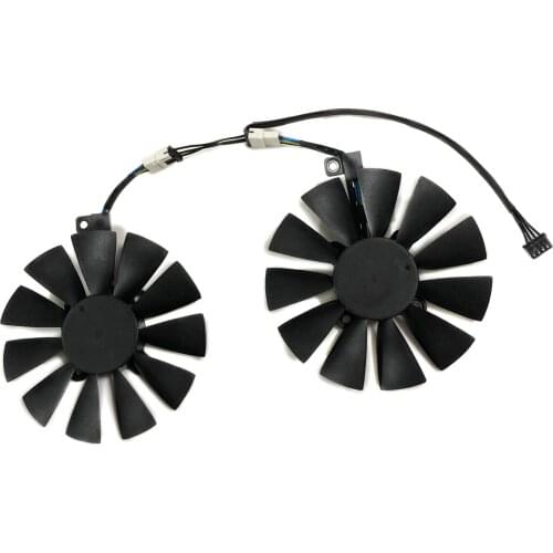 2pcs/set GTX 1070 1060 VGA GPU Cooler Graphics Card Fan For ASUS GTX1060 GTX1070 DUAL Edition Video Cards Cooling As Replacement